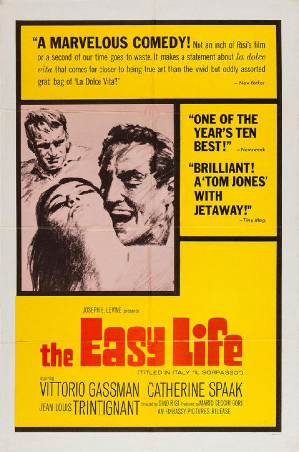 Das Filmplakat für „The Easy Life“ mit Vittorio Gassman und Catherine Spaak.