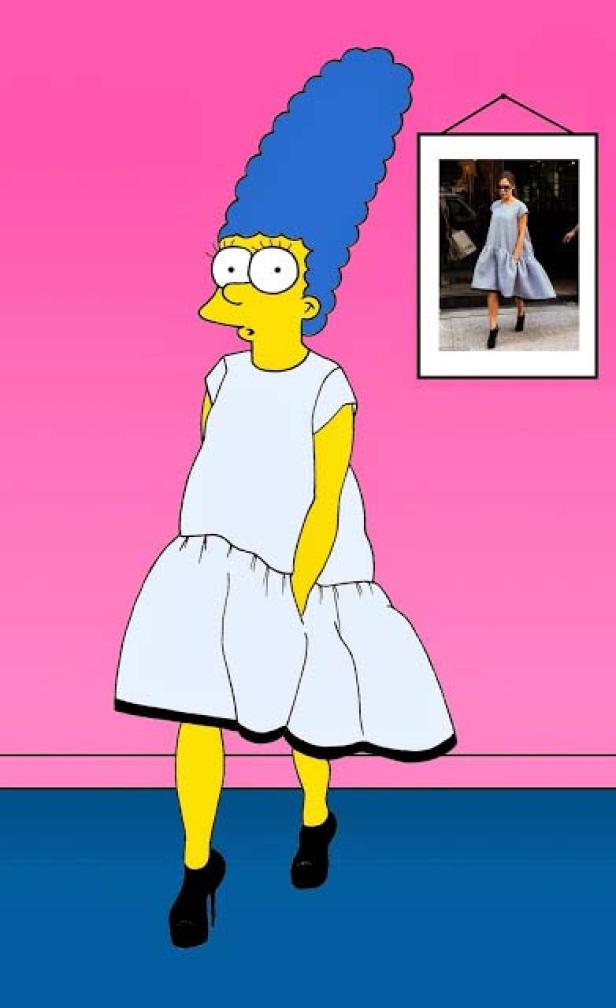 Marge Simpson als Model und Stil-Ikone