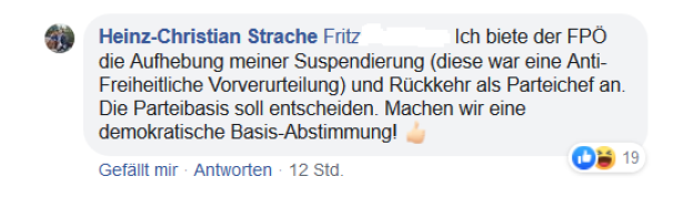 Strache will wieder zurück, FPÖ denkt nun über seinen Ausschluss nach