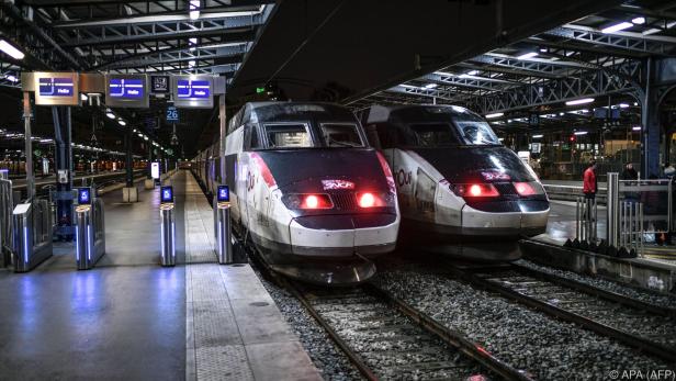 Von den TGV-Zügen waren nur etwa halb so viele wie üblich unterwegs