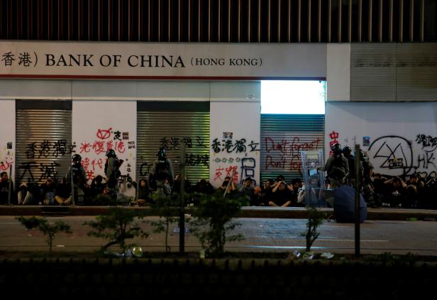 Anti-government New Year's Day demonstration in Hong Kong