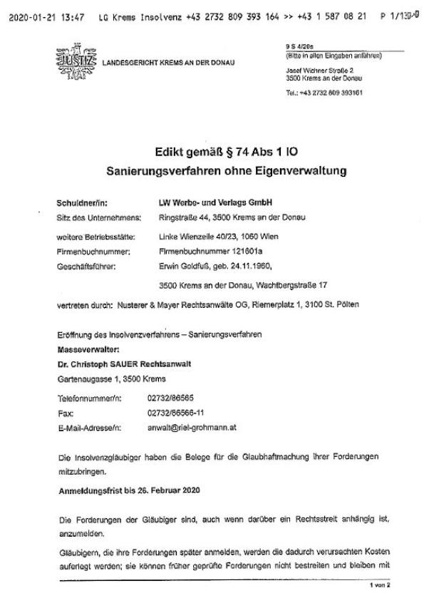 Insolvenz: Maroder Kremser Verlag muss massiv abspecken