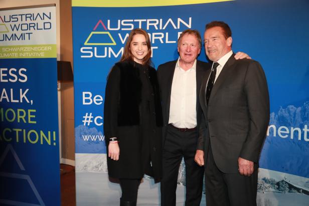 Schwarzenegger in Kitzbühel: Promis kreisen um den Klima-Terminator