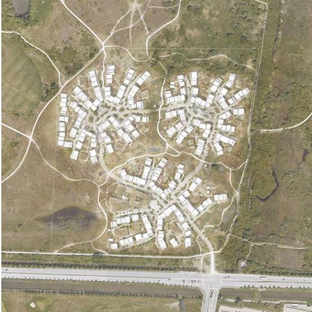 Wie Inseln in einem Meer von Grün: Fælledby besteht aus drei „Kern-Dörfern“. S_2_HenningLarsen_VejlandsQuarter_Diagrams_7-1600px