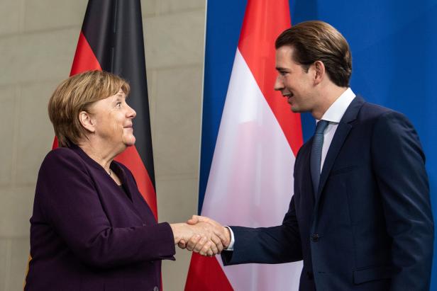  Austrian Chancellor Sebastian Kurz meets German Chancellor Merkel 