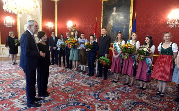 Flowerpower in der Hofburg: Floristen statten Van der Bellen Besuch ab