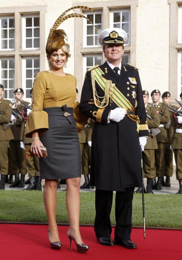 König Willem-Alexander und Königin Máxima der Niederlande bei einer offiziellen Veranstaltung.