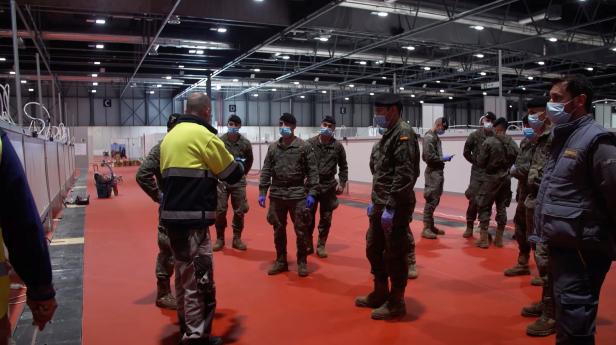 New field hospital at exhibition centre in Madrid