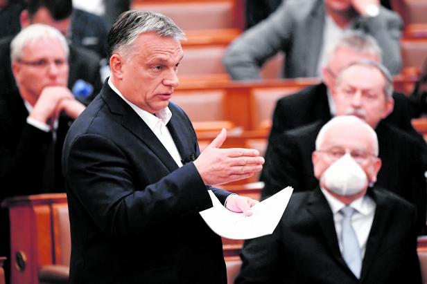 Hungarian PM Orban speaks to parliament 