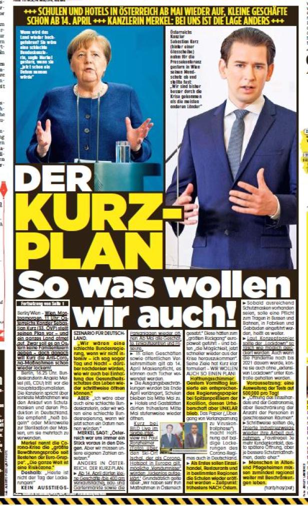 Deutsche Medien zu Corona-Strategie: "Österreich ist einen Schritt voraus"