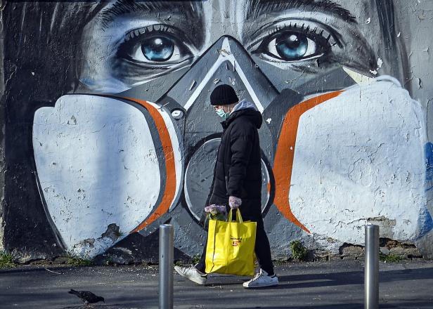 Kunst in der Krise: Corona-Graffiti boomen weltweit