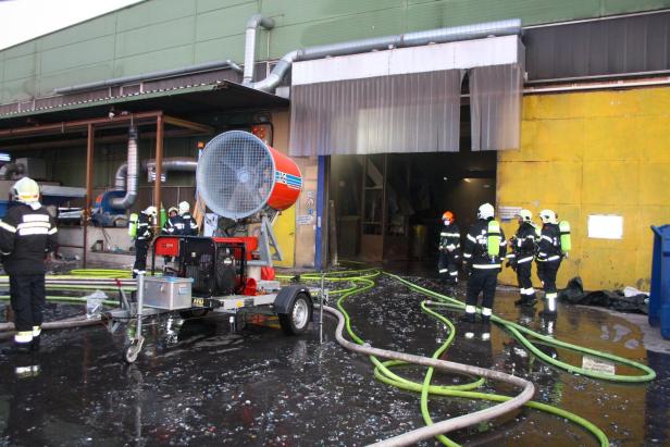Wiener Neustadt: Großbrand in Müllentsorgungsunternehmen