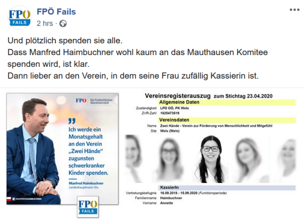 Coronakrise: "Skandal" um Spende von FPÖ-Haimbuchner