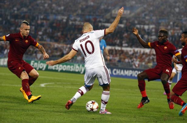 Arjen Robben im Spiel gegen AS Rom, 2014.