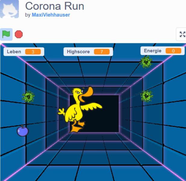 Ente gegen Corona-Viren & andere von Kindern programmierte Spiele