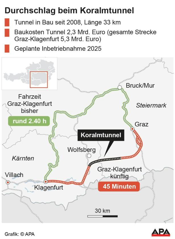 Durchschlag beim Koralmtunnel Durchschlag beim Koralmtunnel