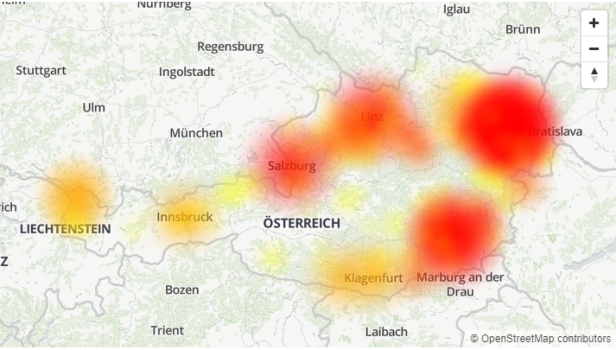 A1-Störung: Internetnutzer in Wien meldeten vermehrt Probleme