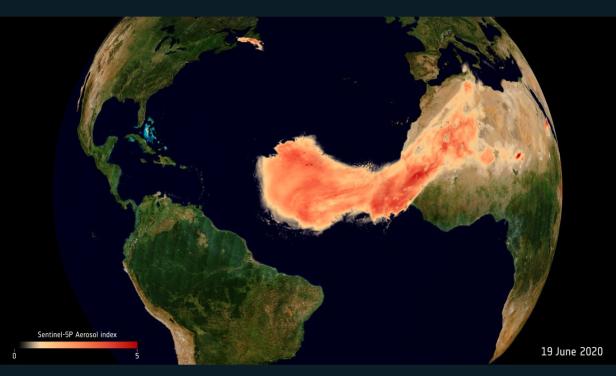 Sahara-Staubwolke "Godzilla" zieht über den Atlantik