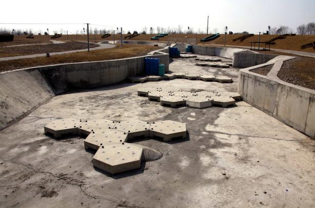 Peking 2008: Die Kajakfahrer wurden ausgebootet, der olympische Wildwasser-Kanal ist längst wieder trockengelegt.