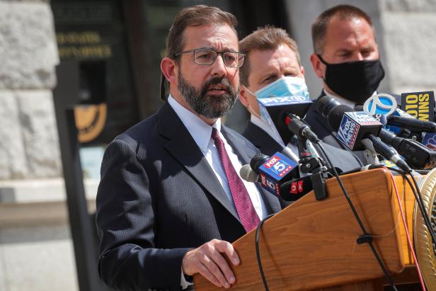 Seth DuCharme, acting U.S. Attorney for the Eastern District, speaks during news conference in New York