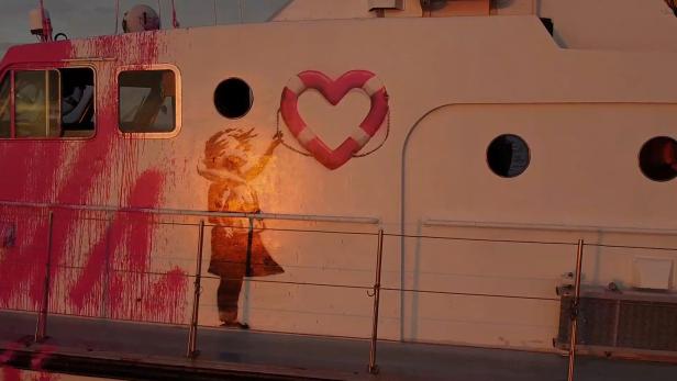 Banksy funds migrants rescue vessel operational in Mediterranean