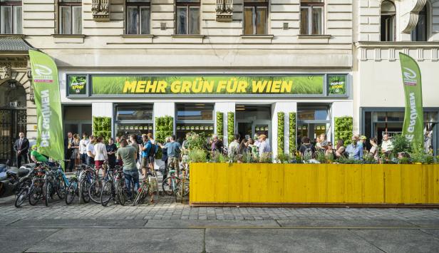 Und schon wieder ein grünes Pop-up: Wahlkampf-"Store" eröffnet