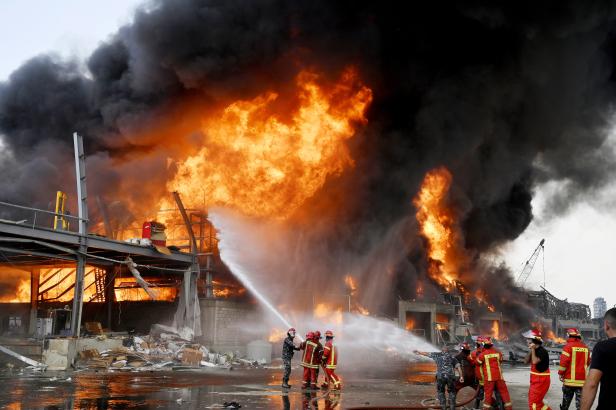 Fire in Beirut port