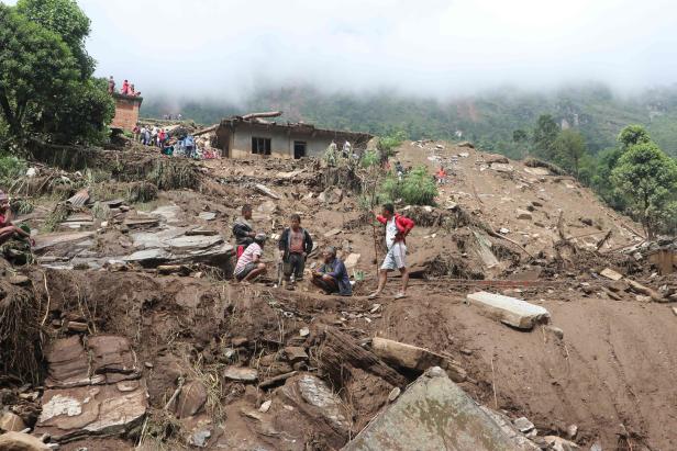 NEPAL-WEATHER-LANDSLIDE