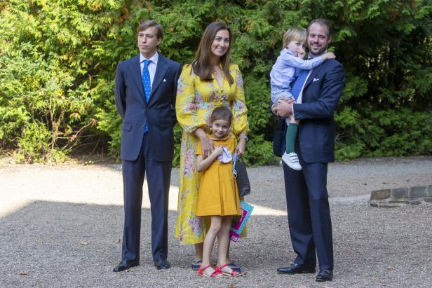 Prinz Louis, Prinzessin Claire und Prinz Félix mit ihren beiden älteren Kindern