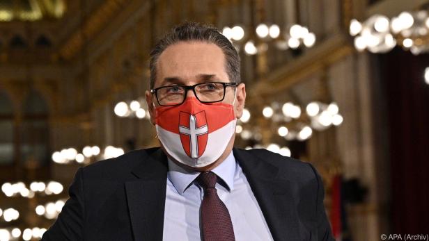 Heinz-Christian Strache mit Maske im Oktober 2020