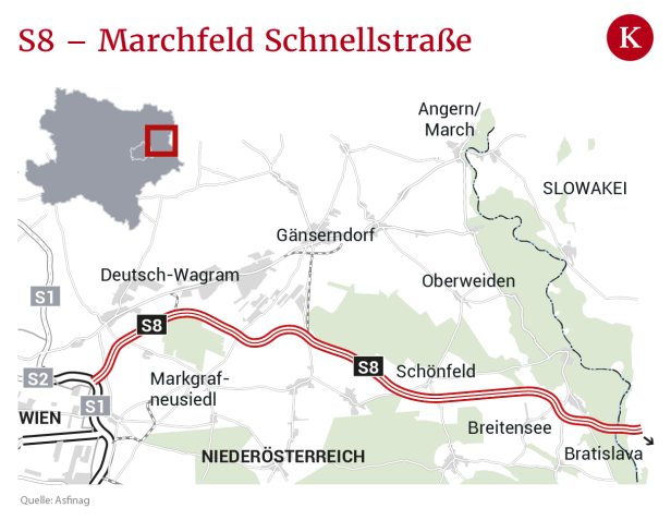 Marchfeld Schnellstraße: Gerichtsgutachter zerpflückt Pläne für S8