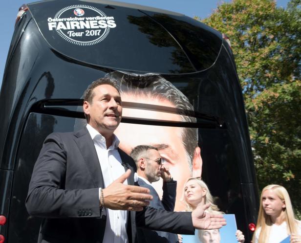 Strache-Chats: FPÖ-Wahlkampf mit langem "Gang Bang Bus"