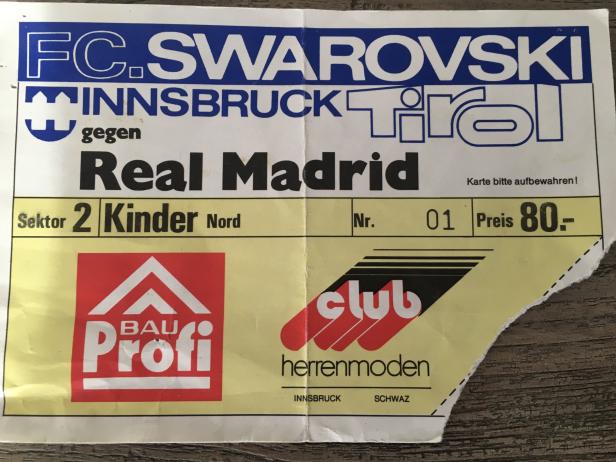 Heute vor 30 Jahren: Als der FC Tirol gegen Real Madrid 1:9 unterging
