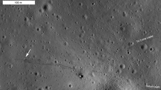 Deutliche Menschen-Spuren auf dem Mond