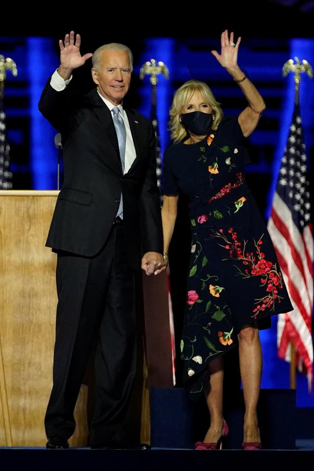 Democratic 2020 U.S. presidential nominee Joe Biden's an election rally, after news media announced that Biden has won the 2020 U.S. presidential election, in Wilmington, Delaware