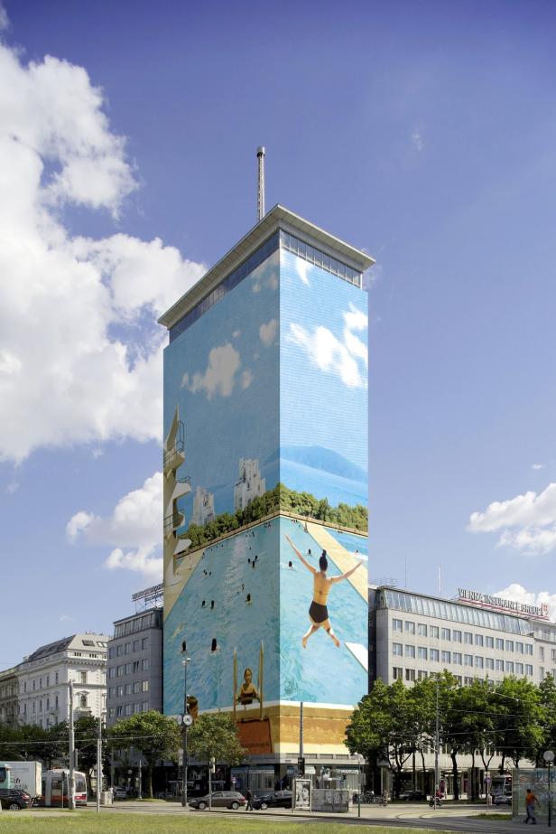 Erfrischende Kunst am Ringturm