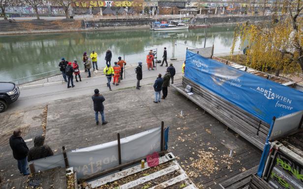 Adria am Donaukanal: Die Räumung hat begonnen