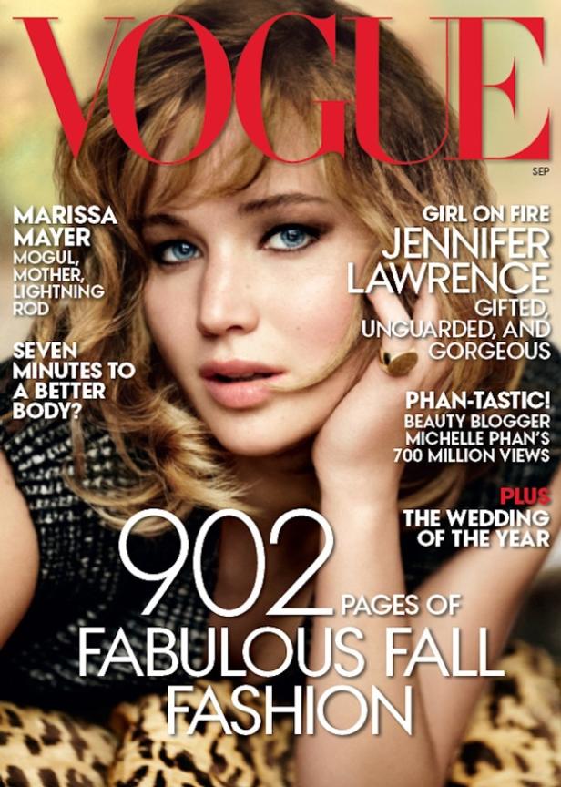 Das Cover der Septemberausgabe der Vogue mit Jennifer Lawrence.