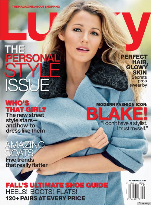 Blake Lively auf dem Cover des „Lucky“-Magazins, September 2013.
