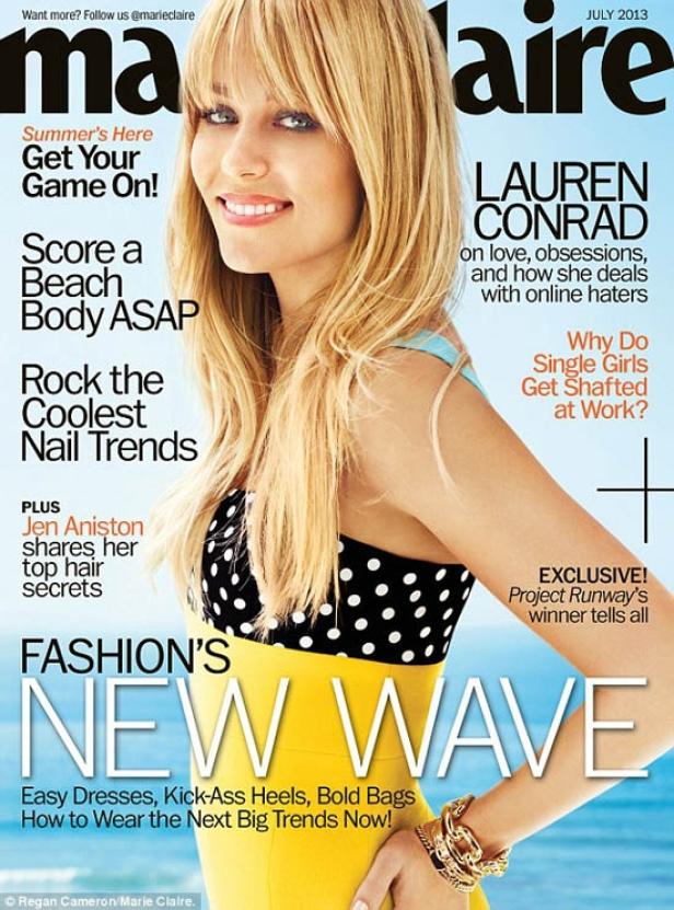 Das Cover der Juli 2013 Ausgabe von „Marie Claire“ mit Lauren Conrad.