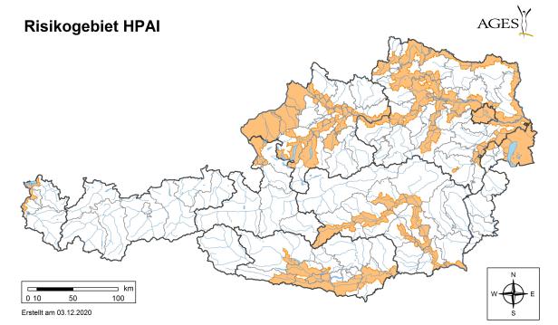 Viele Flussläufe Österreichs sind nun Vogelgrippe-Risikogebiet