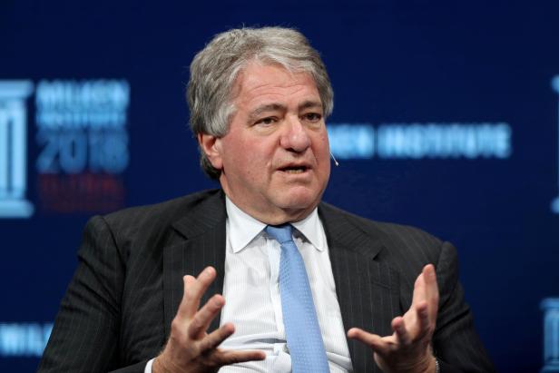 FILE PHOTO: FILE PHOTO: Leon Black, chairman, CEO and director, Apollo Global Management, LLC, speaks at the Milken Institute's 21st Global Conference in Beverly Hills