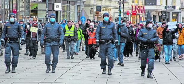 Coronavirus: Demonstration in der Wiener Innenstadt