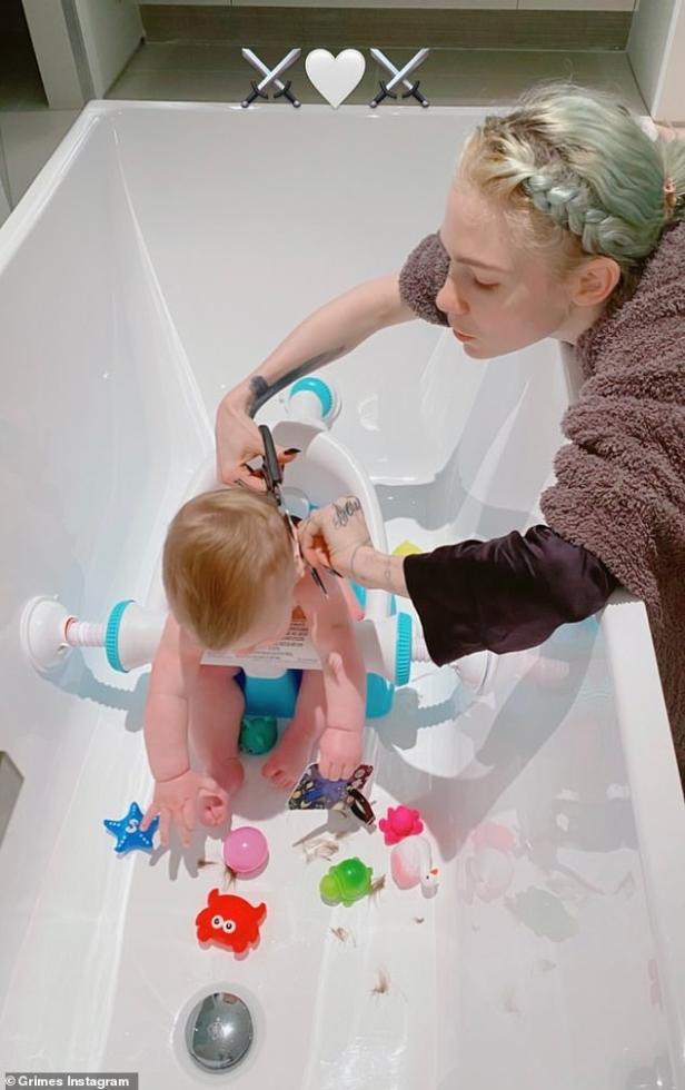 Sängerin Grimes verpasst Baby-Sohn "Wikinger-Haarschnitt"
