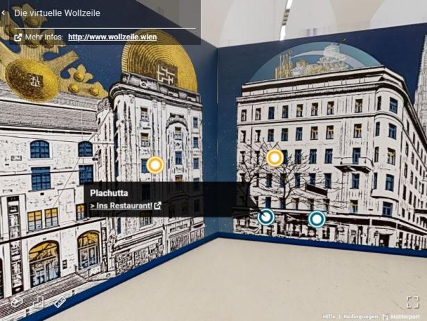 Die Wollzeile in 3D: Die Einkaufsstraße ist jetzt online begehbar