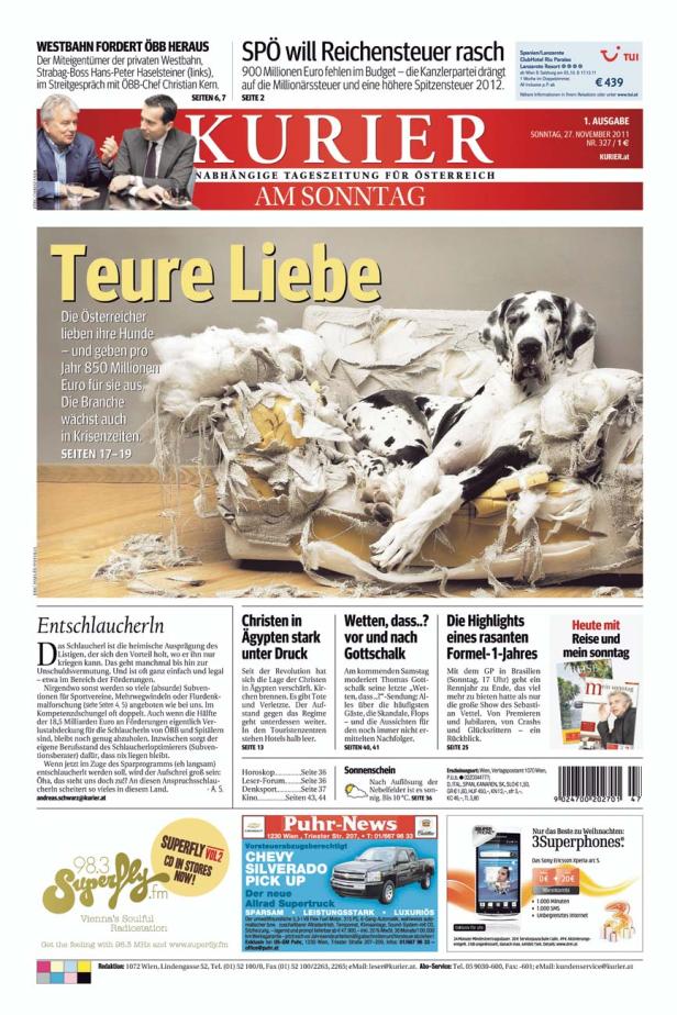 Preise für Zeitungsdesign des KURIER