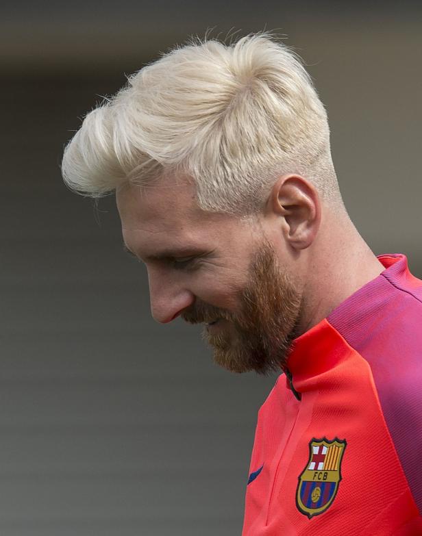 Neue Frisur: Lionel Messi ist jetzt platinblond