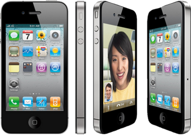 Sat.1-Werbemittel aus der Imagekampagne/Sat.1 Mehrere Ansichten eines iPhone 4, das einen Facetime-Anruf zeigt.