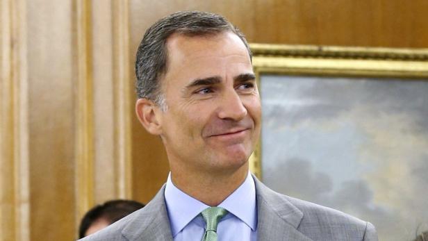 König Felipe VI. von Spanien in einem grauen Anzug.