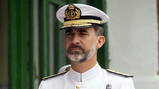 König Felipe VI. in Marineuniform.